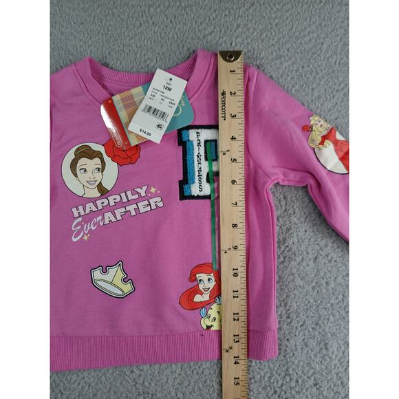 Disney Baby Princess Sweatshirt Girl Toddler 18 months Belle Ariel Tiana NWT - Picture 4 of 9